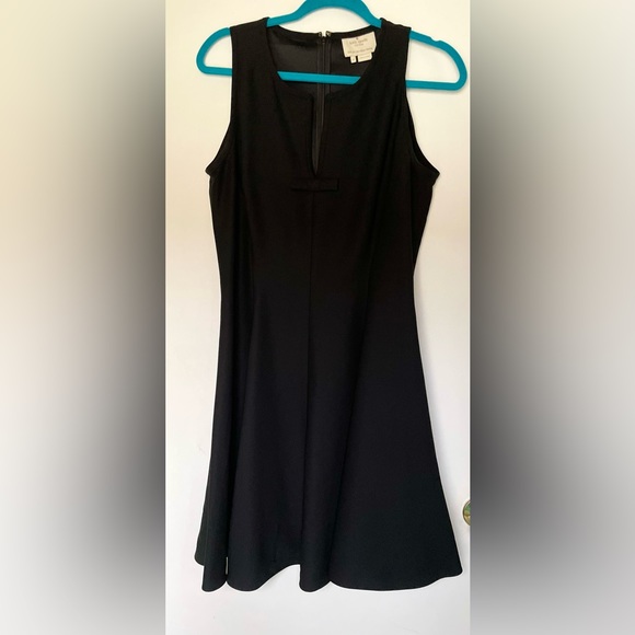 Kate Spade New York Vintage Fit-N-Flare Sleeveless Bow at V Neck Black Dress - Picture 12 of 13